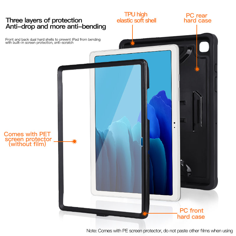Full Protection Tablet Case for Samsung Galaxy Tab A7 10.4 (2020), Kickstand PC + TPU Cover with PET Screen Film Full Protection Tablet Case for Samsung Galaxy Tab A7 10.4 (2020), Kickstand PC + TPU Cover with PET Screen Film